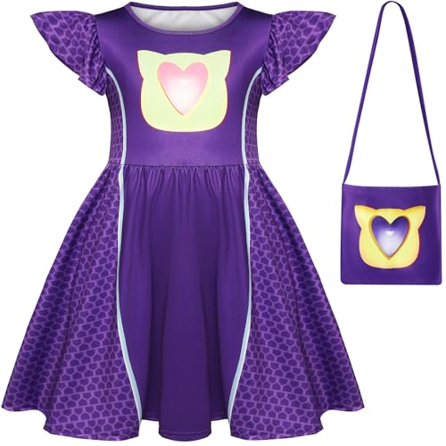 Windskids Super Cat Kostüm Mädchen Fasching Cosplay Cute Katze Ballerina Prinzessin Kleid mit Taschen Anzug für Kinder Halloween Weihnachten Karneval Party Geburtstag Maskerade Performance Verkleidung von Windskids