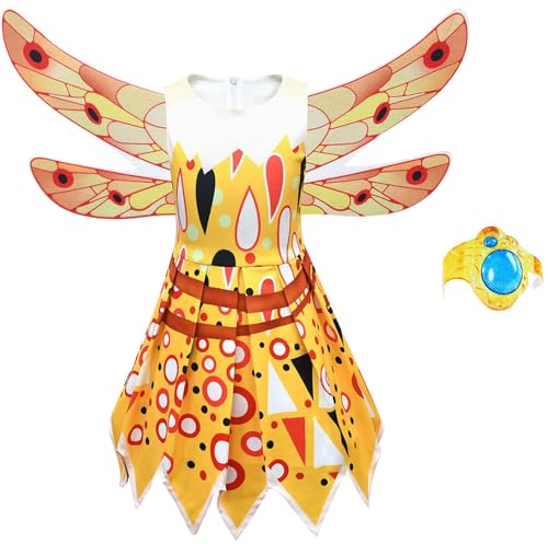 Windskids Yuko Kostüm Mädchen Cosplay Mia Yuko Gelb Elf Prinzessin Kleid mit Flügeln und Hose Armbänder Anzug für Halloween Weihnachten Karneval Party Geburtstag Maskerade Performance Verkleidung Windskids Yuko Kostüm Mädchen Cosplay Mia Yuko Gelb Elf Prinzessin Kleid mit Flügeln und Hose Armbänder Anzug für Halloween Weihnachten Karneval Party Geburtstag Maskerade Performance Verkleidung von Windskids