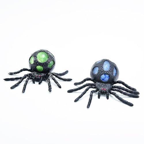 1 x Quetsch Spinne, 1 aus 4 Farben, 12,5x7,5x7,5cm, Quetschball von Winfried Kögler