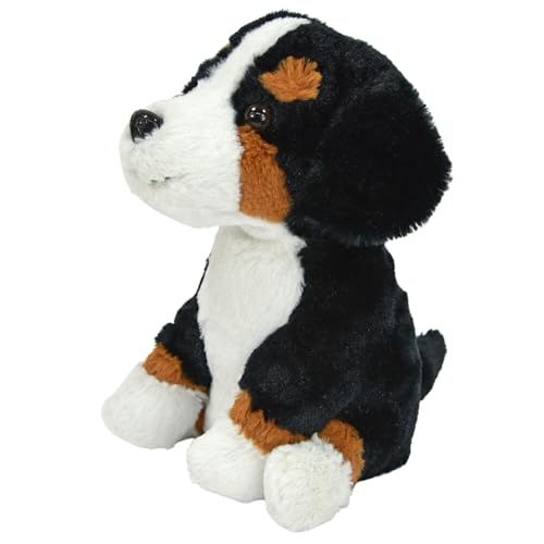 Kögler 75993 - Labertier Berner-Sennenhund Rocky, ca. 19,5 cm groß, nachsprechende Plüschfigur mit Wiedergabefunktion, plappert alles witzig nach und bewegt sich von Kögler