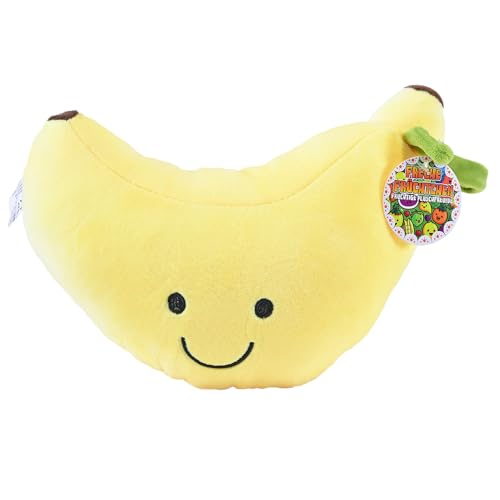 Kögler 97361 - Supersofte Plüsch Banane, Freche Früchtchen Squishy, flauschig-kuscheliges Plüschtier mit Gesicht, ca. 23 cm von Kögler