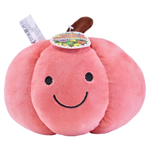 Kögler 97363 - Supersofter Plüsch Kürbis, Freche Früchtchen Squishy, flauschig-kuscheliges Plüschtier mit Gesicht, ca. 20 cm von Kögler