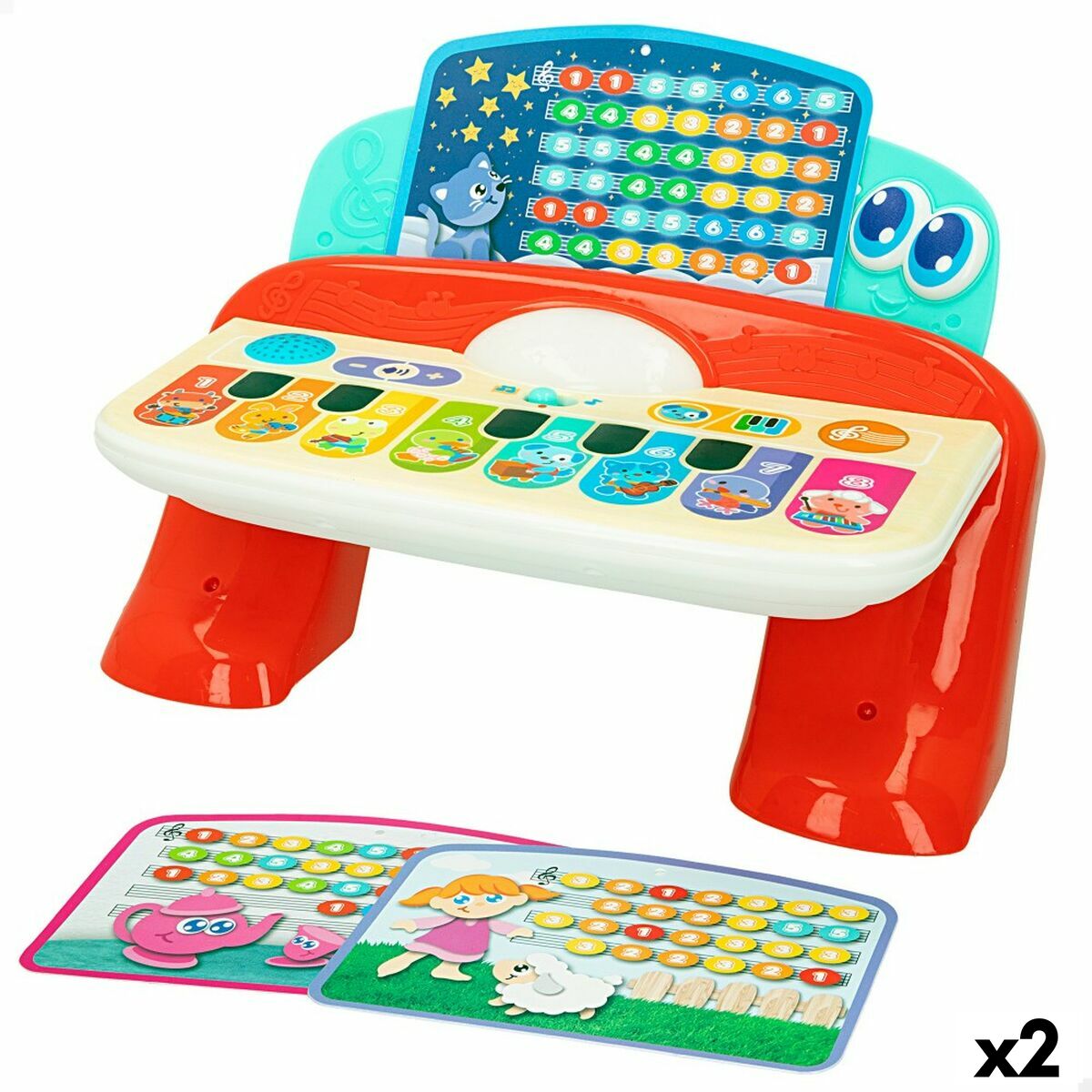 Interaktives Klavier für Babys Winfun 27 x 16 x 18 cm (2 Stück) von Winfun