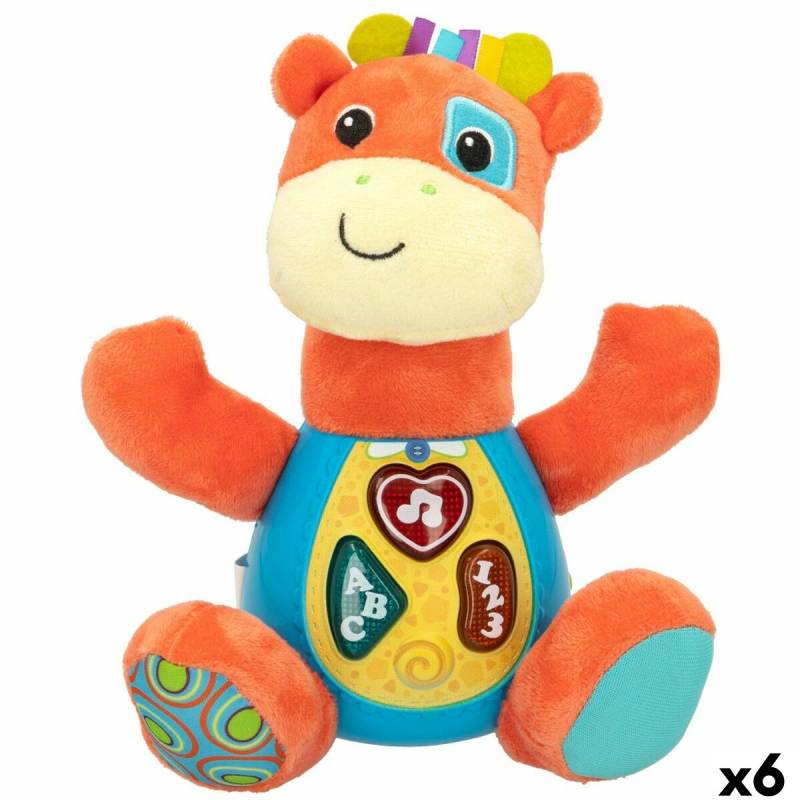 Plüschtier mit Klang Winfun Giraffe 18 x 19 x 8,5 cm (6 Stück) von Winfun