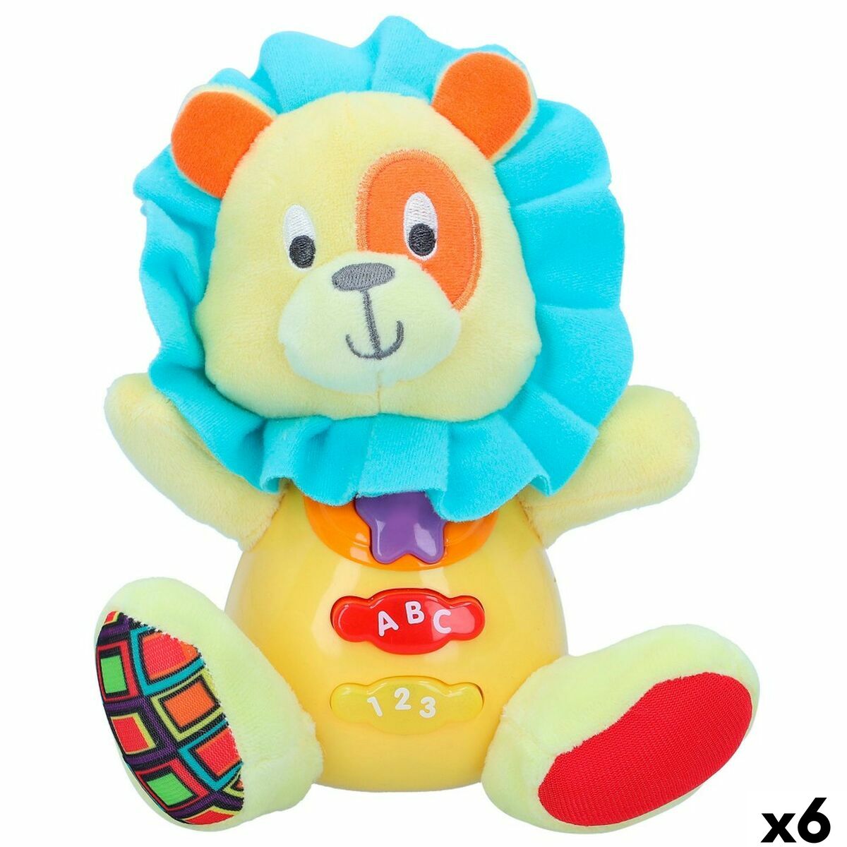 Soft toy with sounds Winfun Lion 15 x 15 x 9 cm (6 Units) von Winfun