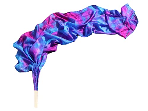 Winged Sirenny Belly Dance Silk Fan Veil Adjustable, 70"(180 cm) Worship Praise Flag Streamer (Mermaid) von Winged Sirenny