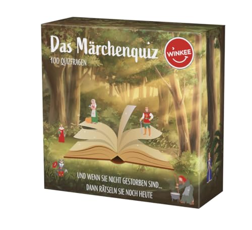 Winkee - Märchen Quiz I Lustiges Kartenspiel I 100 Quizfragen I Wissensspiel I Christmas Edition I Spiel für Erwachsene | Quiz Karten mit Fragen von Winkee