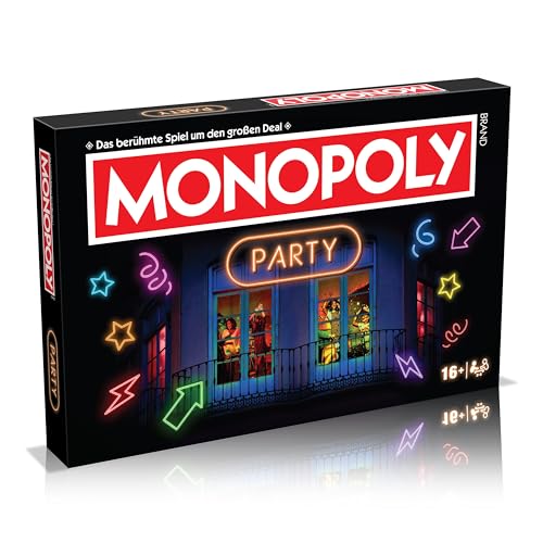 Winning Moves Monopoly Party - Brettspiele für Freunde - Gesellschaftsspiele Partei Edition - 2-6 Spieler Spiele ab 16 Jahren Winning Moves Monopoly Party - Brettspiele für Freunde - Gesellschaftsspiele Partei Edition - 2-6 Spieler Spiele ab 16 Jahren von Winning Moves
