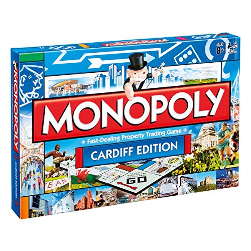 Winning Moves Cardiff Monopoly Brettspiel für 2 bis 8 Spieler ab 8 Jahren von Winning Moves