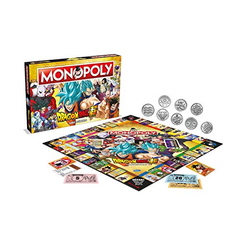 Winning Moves - Monopoly Dragon Ball Super – Gesellschaftsspiel – Brettspiel – ab 8 Jahren – 2 bis 6 Spieler – französische Version von Winning Moves