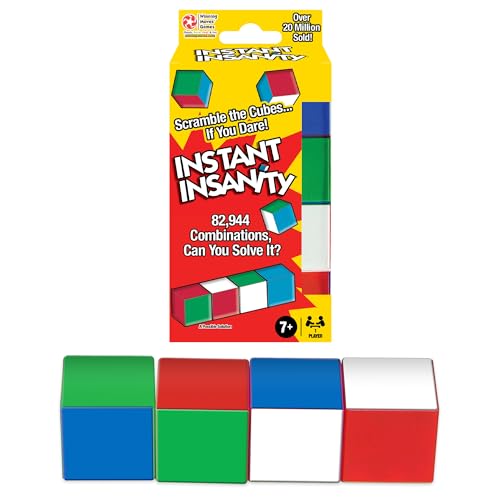 Instant Insanity by Winning Moves Games USA, klassisches Denksport-Puzzle für 1 Spieler, ab 7 Jahren von Winning Moves