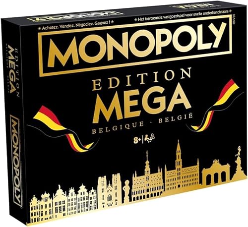 Mega Monopoly – Belgien – Gesellschaftsspiel – für 2 bis 5 Spieler – französische Version von Winning Moves