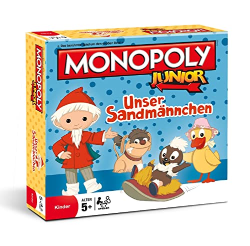 Monopoly Junior Unser Sandmännchen mit Top Trumps Quartett Booster Pack - ab 5 Jahre 2-4 Spieler - Deutsch Monopoly Junior Unser Sandmännchen mit Top Trumps Quartett Booster Pack - ab 5 Jahre 2-4 Spieler - Deutsch von Winning Moves