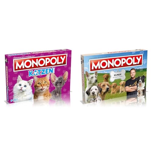Monopoly - Katzen - Spiele ab 8 Jahre - Alter 8+ - Deutsch & Monopoly - Hunde mit Martin Rütter - Gesellschaftsspiel - Alter 8+ - Deutsch von Winning Moves