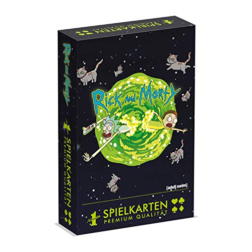 Winning Moves - Number 1 Spielkarten - Rick and Morty - Rick and Morty Merch - Alter 17+ - Deutsch von Winning Moves