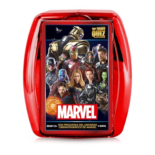 Top Trumps Quiz Marvel: Trivia für 2 Spieler ab 12 Jahren – Ratet Fragen zu den Marvel-Helden und gewinnt! Ideal zur Ergänzung Ihrer Fan-Sammlung. von Winning Moves