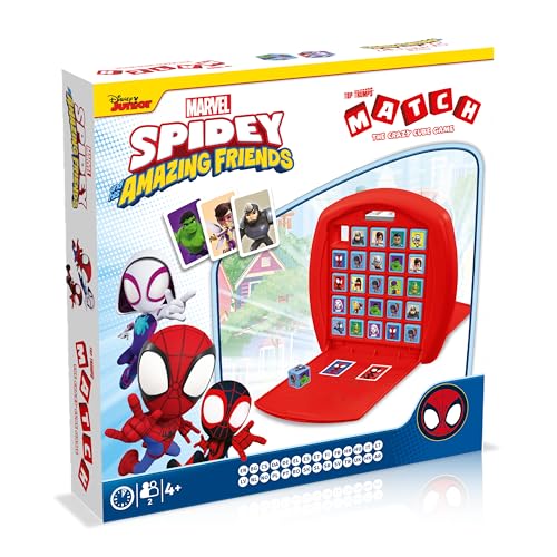 Top Trumps Spidey und seine Freunde Match – Kinderspiele ab 4 Jahren – Spiel für 2 Spieler – Spiele für Kinder – Logikspiel – Strategiespiele – Brettspiel von Winning Moves