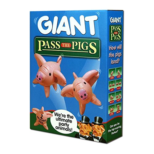 Winning Moves 784 019194 Giant Pass The Pigs Würfelspiel, Einzelbett, Riesenpass die Schweine von Pass the Pigs
