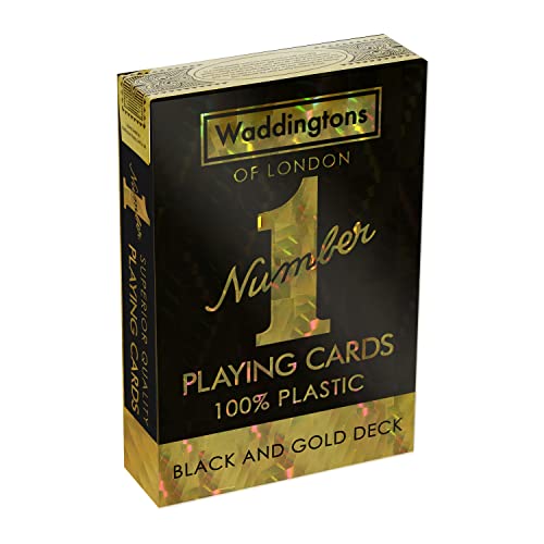 Waddingtons Spielkartenspiel, Schwarz und Gold, schlankes Kartendeck mit Goldfolie, perfekt für Snap, Poker und EIN toller Reisebegleiter, Geschenk und Spielzeug für Jungen, Mädchen und von Winning Moves