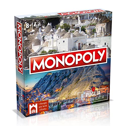 Winning Moves Monopoly Apulien & Basilicata – Brettspiele für Erwachsene, Brettspiele für Kinder, Brettspiele für 2, 2 bis 6 Personen, ab 8 Jahren von Winning Moves