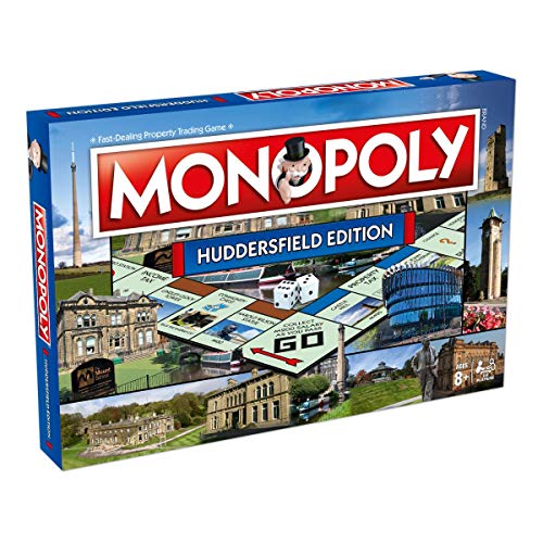 Winning Moves 033305 Brettspiel Huddersfield Monopoly, blau, Einheitsgröße von Winning Moves