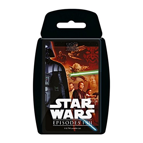 Winning Moves 13735 Star Wars Episode 1–3 Kartenspiel, Top Trumps I-III von Top Trumps