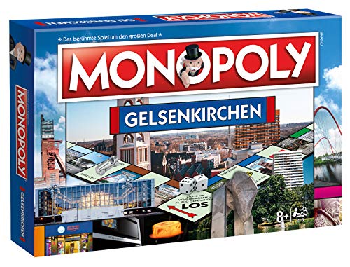 Winning Moves Monopoly Gelsenkirchen: Der Brettspielklassiker trifft auf die Großstadt im zentralen Ruhrgebiet, Gesellschaftsspiel für 2-6 Spieler ab 8 Jahren von Winning Moves