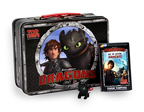 Winning Moves WIN62233 Kidsbox-das Premium Trumpfspiel mit exklusiver Drachenfigur Ohnezahn Reise-und Kompaktspiel How to Train Your Dragon Zubehör, 0 von Winning Moves