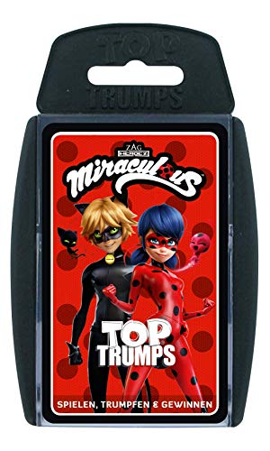 Winning Moves - TOP Trumps - Miraculous - Mit Lady Bug, Cat Noir und weiteren Miraculous Figuren - Alter 6+ - Deutsch von Winning Moves