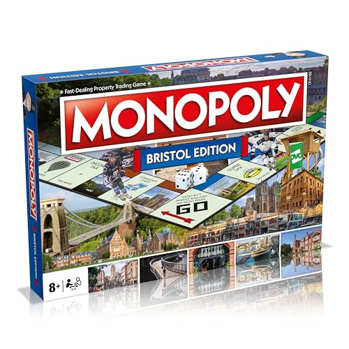 Winning Moves Bristol Monopoly-Brettspiel, Rundgang durch das Brett, Kaufen, Tauschen auf dem Weg zum Erfolg, EIN tolles Geschenk für Kinder ab 8 Jahren von Winning Moves