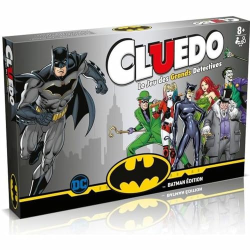 Winning Moves Cluedo Batman – Gesellschaftsspiel für die Familie für 2 bis 6 Spieler – Brettspiel ab 8 Jahren – Logikspiele – französischer Cluedo von Winning Moves