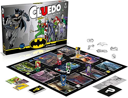 Cluedo Batman – Cluedo Brettspiel des Geheimnisses von Winning Moves – Löse das Rätsel in Gotham City, spanische Version von Winning Moves
