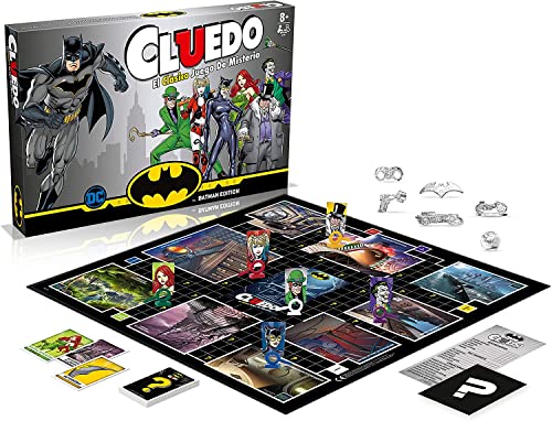 Winning Moves Cluedo Batman - Entmascara Al Bösewicht in Gotham für 2-6 Spieler, Brettspiele Kinder 8 Jahre und für Batman-Fans, Club-Brettspiel von Winning Moves