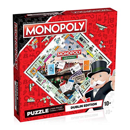 Winning Moves Dublin Monopoly Puzzle-Spiel, 1000 Teile, inspiriert vom Dublin Monopoly-Brettspiel, Geschenk und Spielzeug für Kinder ab 10 Jahren von Winning Moves