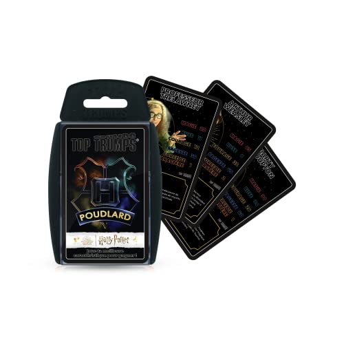 Winning Moves Top Trumps Harry Potter und die Helden von Hogwarts – Kartenspiele – Gesellschaftsspiel – Schlachtspiel – Reisespiel – für 2 bis 6 Spieler – ab 6 Jahren – französische Version von Winning Moves