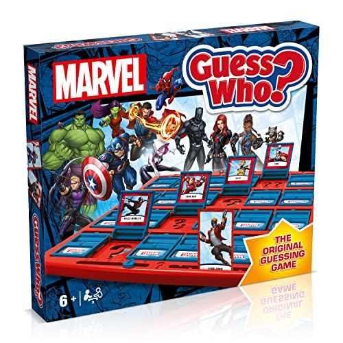 Winning Moves Marvel Guess Who? Brettspiel The Avengers, Guardians of The Galaxy und Wakanda Kräfte einschließlich Hulk, Iron Man, Black Panther, Geschenk ab 6 Jahren von Winning Moves