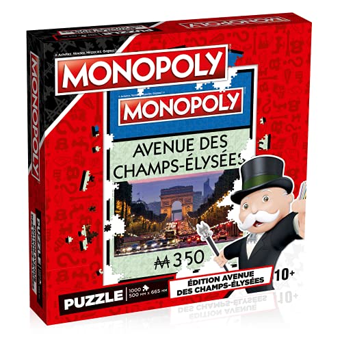 Winning Moves Monopoly Avenue des Champs-Elysees Puzzle, 1000 Teile, französische Version von Winning Moves