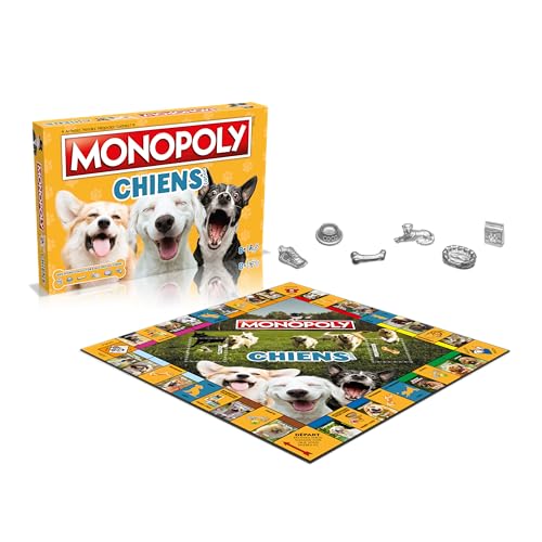 Winning Moves - Monopoly Hunde - Gesellschaftsspiel - Brettspiel - Französische Version von Winning Moves