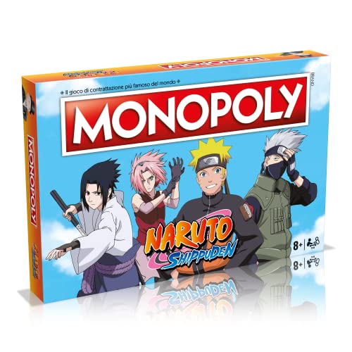 Winning Moves Monopoly Naruto Brettspiele, Brettspiele für Erwachsene, Brettspiele für Kinder, Brettspiele für 2, 2 bis 6 Personen, Alter 8+ von Winning Moves