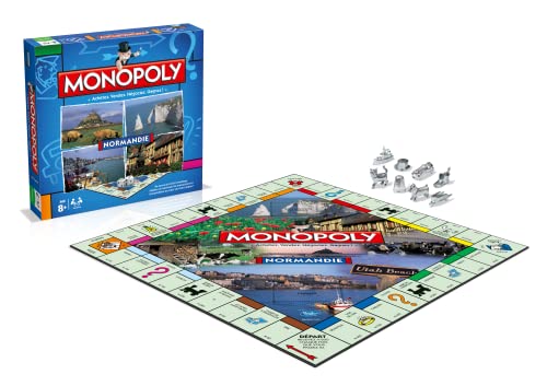 Winning Moves Monopoly Normandie auf Französisch – Brettspiel 8+ – Gesellschaftsspiel für 2 bis 6 Spieler – Gesellschaftsspiele für Familie auf Französisch von Winning Moves