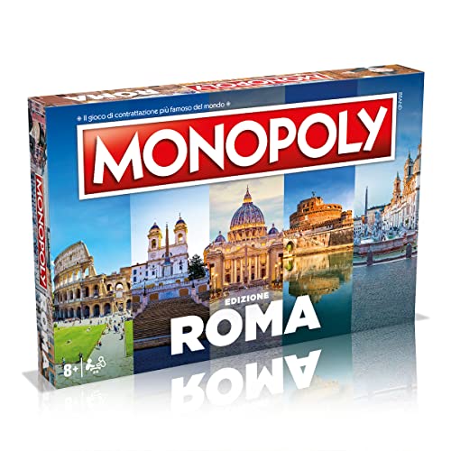 Winning Moves Monopoly Rome City – Brettspiele für Erwachsene, Brettspiele für Kinder, Brettspiele für 2, 2 bis 6 Personen, Alter 8+ von Winning Moves