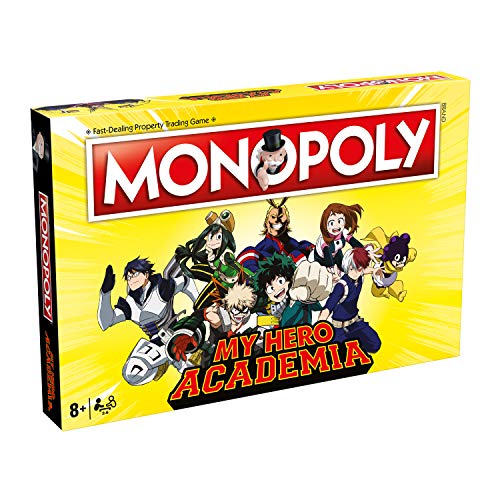 Winning Moves My Hero Academia Monopoly Brettspiel, englische Ausgabe, Familienbrettspiel für 2–6 Spieler ab 8 Jahren von Winning Moves