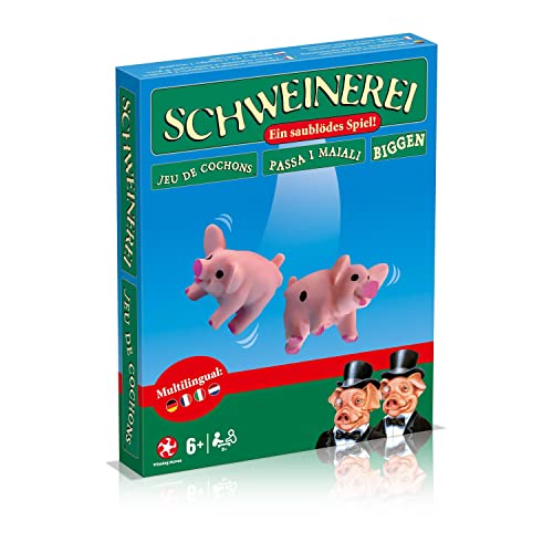 Winning Moves - Schweinerei (Neue Box) - Das Partyspiel für Kinder, Familien und Erwachsene - Alter 8+ - Deutsch, Weiß, 3.5 x 12.5 x 16 von Winning Moves