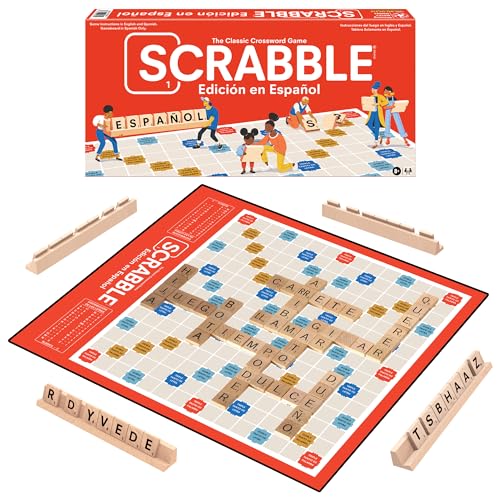 Winning Moves Scrabble Edicion En Espanol Games USA, weltberühmtestes Wortspiel, entworfen für die spanische Sprache, für 2–4 Spieler, ab 8 Jahren von Winning Moves