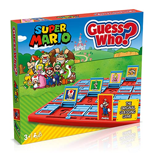 Winning Moves Super Mario Guess Who? Brettspiel, Spielen Sie mit klassischen Nintendo-Charakteren wie Mario, Luigi, Peach, Bowser und Donkey Kong, 2 Spieler ist EIN tolles Geschenk für Kinder ab 3 von Winning Moves