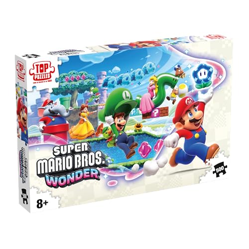 Winning Moves Super Mario Wonder Puzzle – Puzzle 500 Teile – Geduld- und Denkspiel – für Kinder ab 10 Jahren von Winning Moves