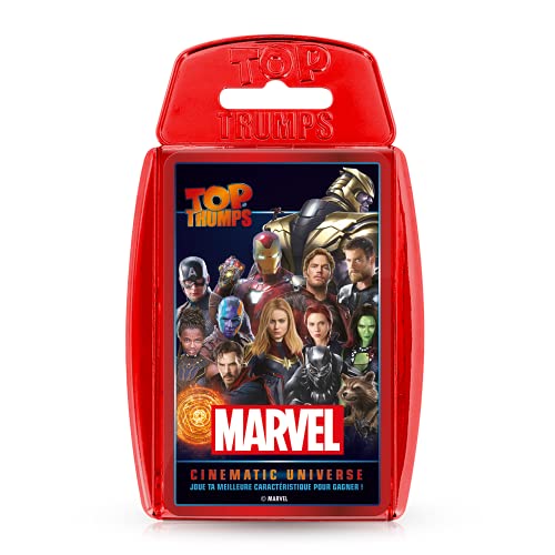 Winning Moves Top Trumps Marvel Cinematic Universe – Kartenspiele – Gesellschaftsspiel – Schlachtspiel – Reisespiel – für 2 bis 6 Spieler – ab 6 Jahren – französische Version von Winning Moves