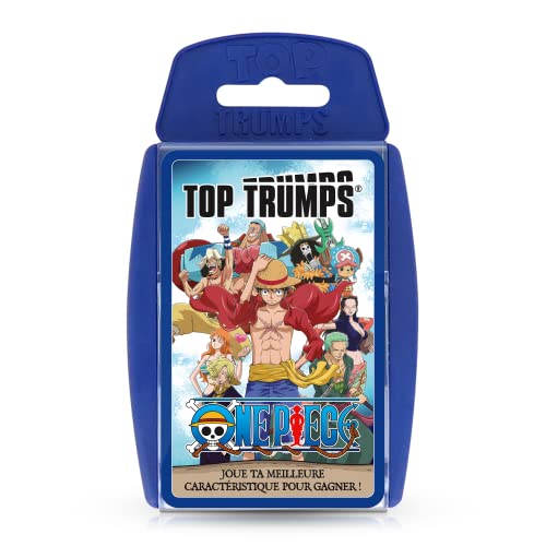 Winning Moves Top Trumps One Piece – Kartenspiele – Gesellschaftsspiel – Schlachtspiel – Reisespiel – für 2 bis 6 Spieler – ab 6 Jahren – französische Version von Winning Moves