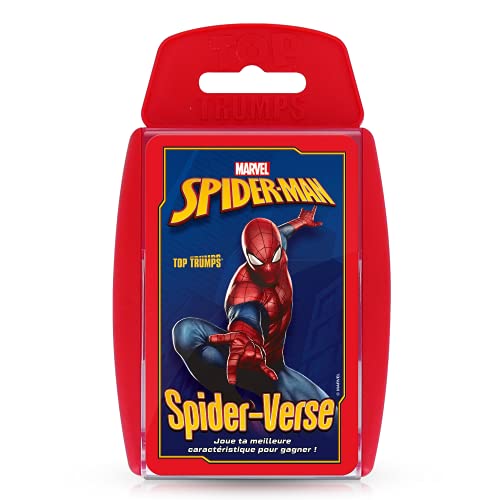 Winning Moves Top Trumps Spiderman – Kartenspiele – Gesellschaftsspiel – Schlachtspiel – Reisespiel – für 2 bis 6 Spieler – ab 6 Jahren – französische Version von Winning Moves