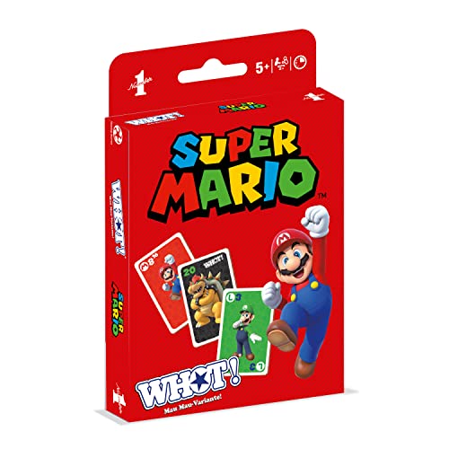 Winning Moves - WHOT! Mau Mau-Variante - Super Mario - Kartenspiel - Alter 5+ - Deutsch, Rot von Winning Moves